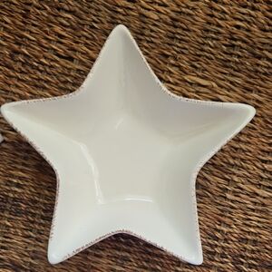 Pottery Barn Cream Star Dish